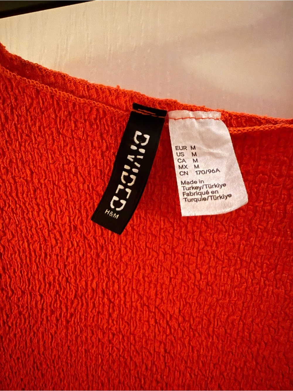 H&M Orange Sleeveless Textured Tie-Detail Tank - Picture 3 of 4
